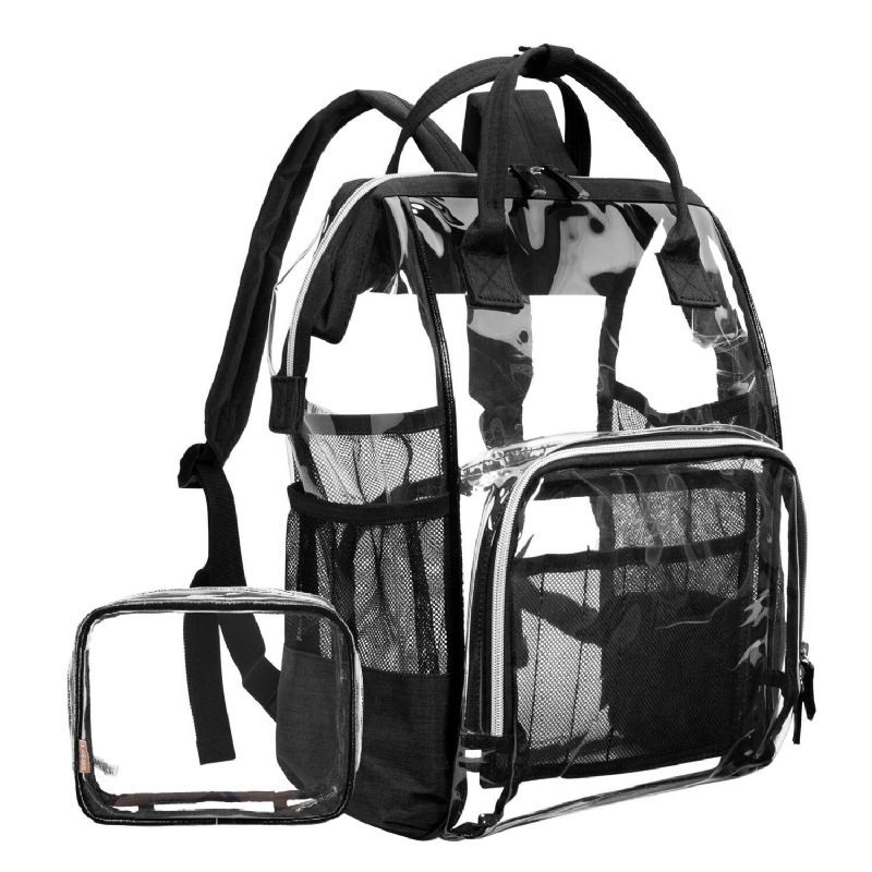 Dames Transparant Clear Jelly Patchwork Pvc Strandtas Rugzak Handtas