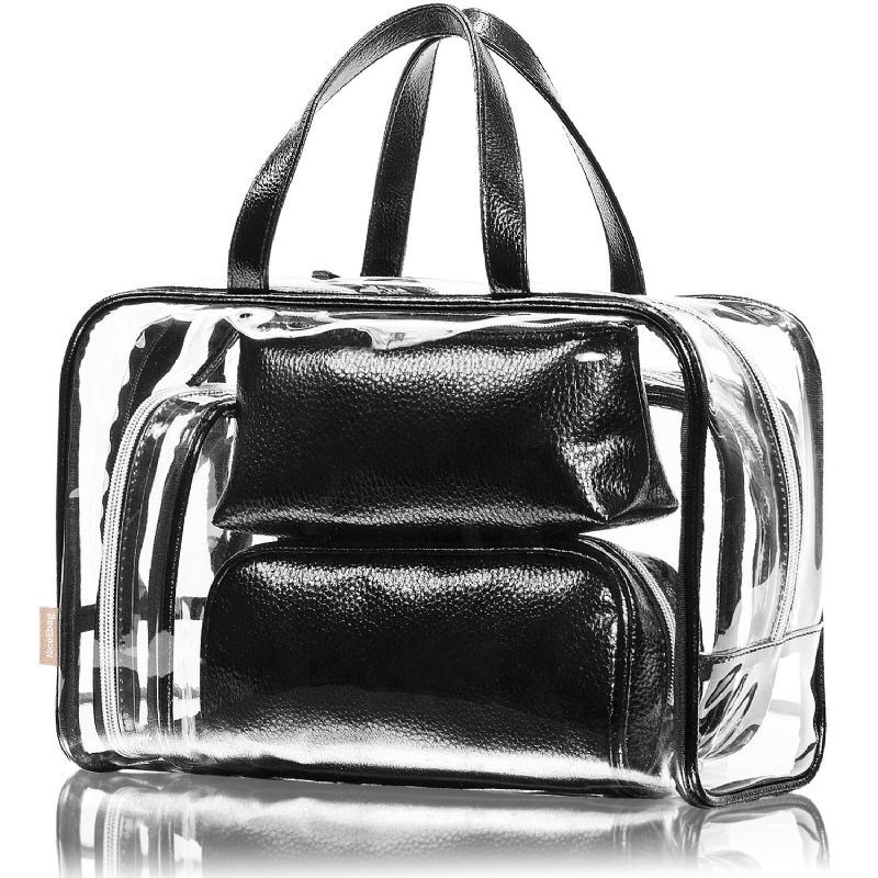 Dames Transparant Clear Jelly Patchwork Pvc Strandtas Rugzak Handtas