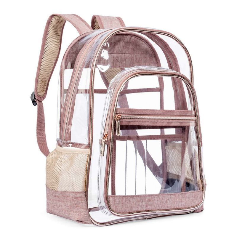 Dames Transparant Clear Jelly Patchwork Pvc Strandtas Rugzak Handtas