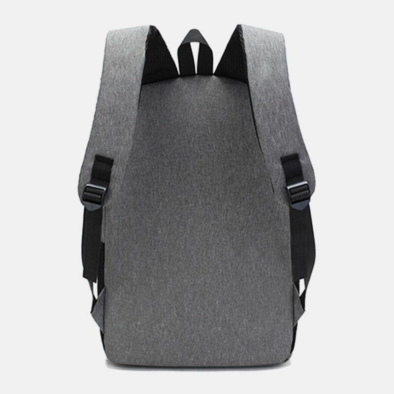 Heren 3 Stks Nylon Usb Opladen Slijtvastheid Mode Toevallige Laptoptas Rugzak Crossbody Tas Clutch Bag: