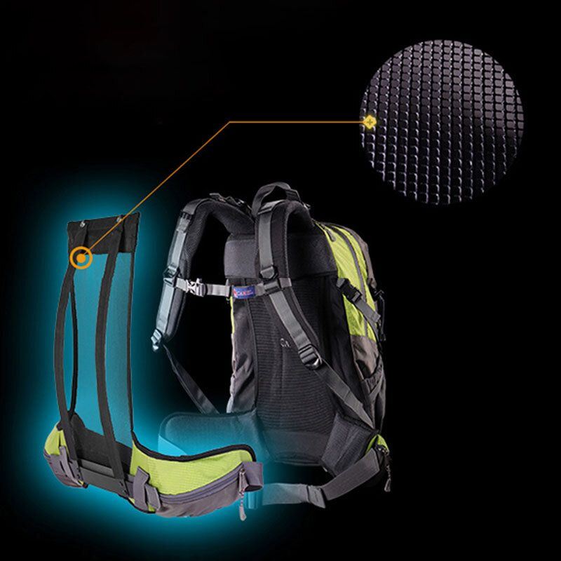 Heren 40l Polyester Waterdicht Lichtgewicht Grote Capaciteit Sport Wandelen Reisrugzak