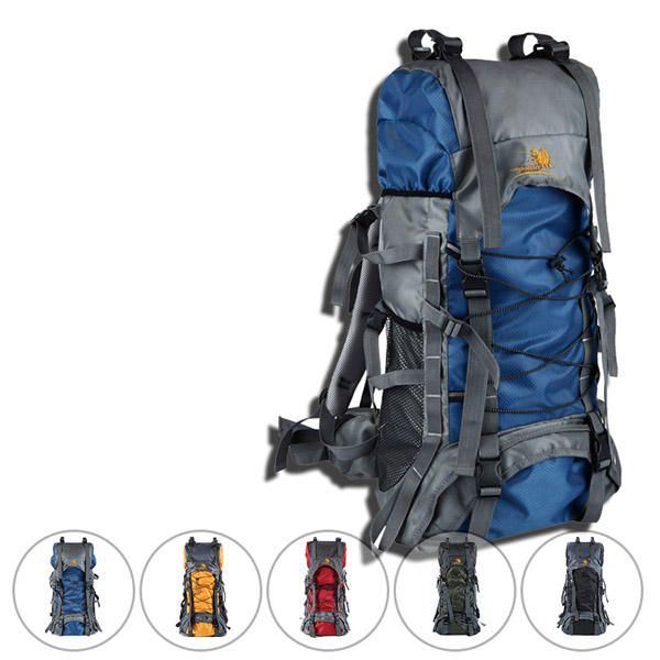 Heren 60l Outdoor Trekking Rugzak Waterdichte Nylon Reistas Campingtas