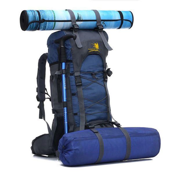 Heren 60l Outdoor Trekking Rugzak Waterdichte Nylon Reistas Campingtas