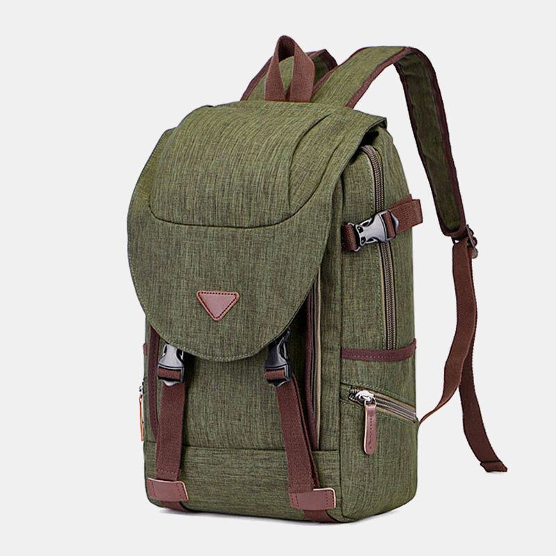 Heren Canvas Grote Capaciteit Multi-pocket Waterbestendige Casual Laptoptas Rugzak Schoudertas