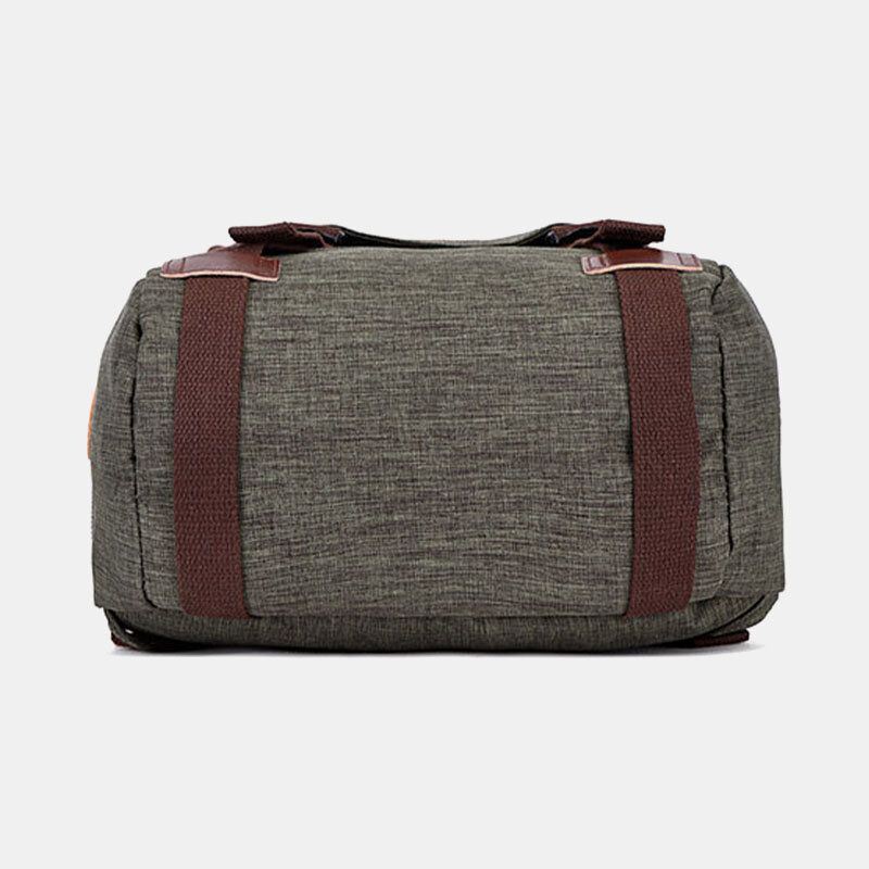 Heren Canvas Grote Capaciteit Multi-pocket Waterbestendige Casual Laptoptas Rugzak Schoudertas