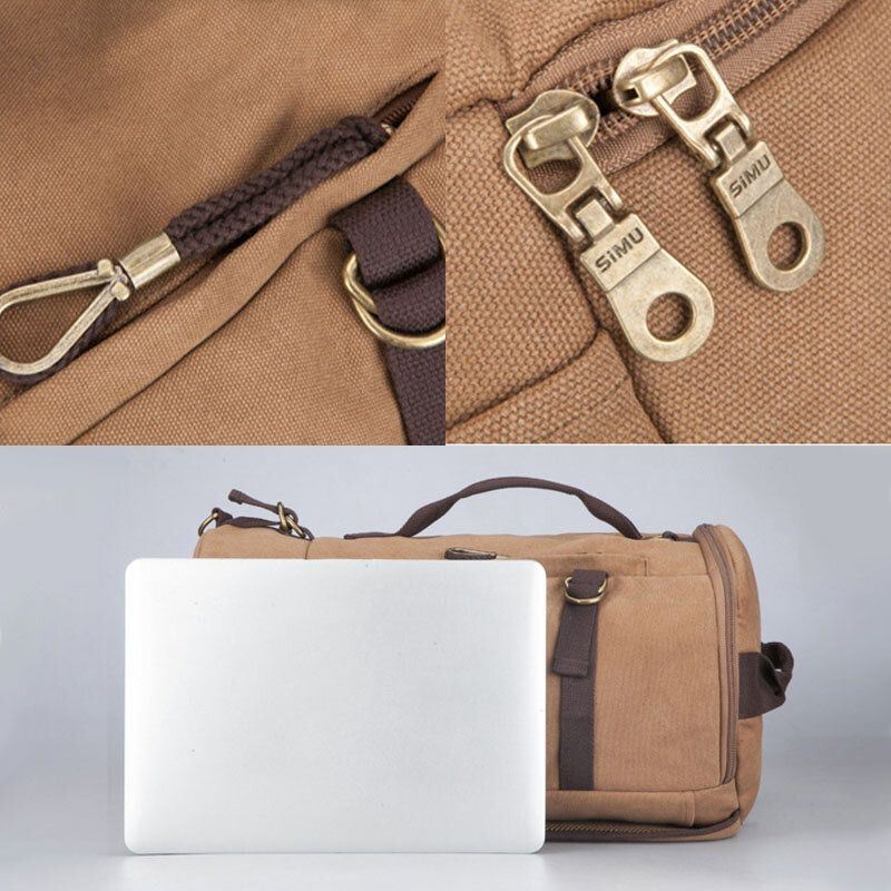 Heren Canvas Reisrugzak Multifunctioneel Met Usb Opladen Handtas Schoudertas Cross Body Bag