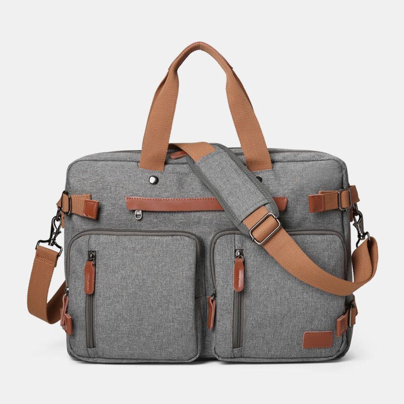 Heren Casual Multicarry Grote Capaciteit 15.6/17 Inch Laptoptas Rugzak Multi-pocket Crossbody Tas