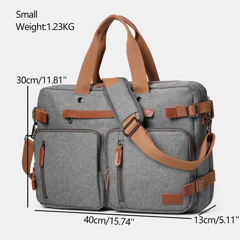 Heren Casual Multicarry Grote Capaciteit 15.6/17 Inch Laptoptas Rugzak Multi-pocket Crossbody Tas