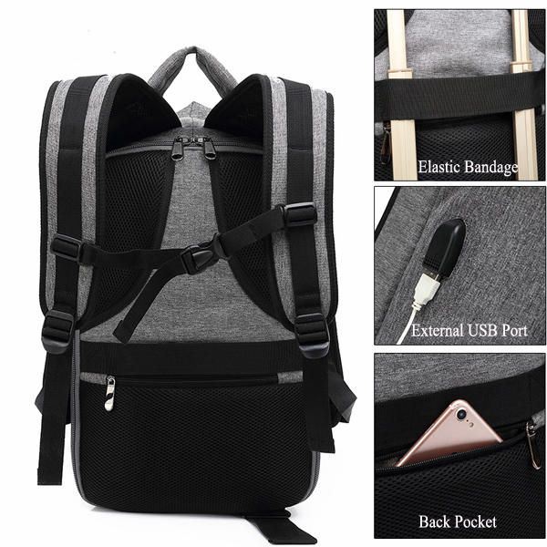 Heren Mode Anti Diefstal Rugzak Casual Waterdichte Reistas Laptoptas Mochila Met Usb-poort