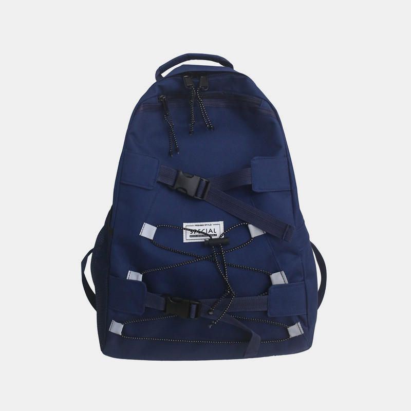 Heren Mode Lichtgewicht Rugzak Super Reflecterende Riem Casual Grote Capaciteit Tooling Student Tas