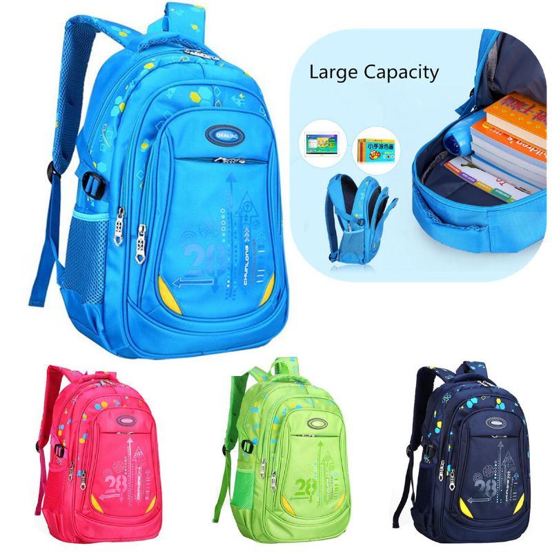 Heren Nylon Grote Waterdichte Rugzak Kinderen Schooltas Voor Middelbare Basisschool Student