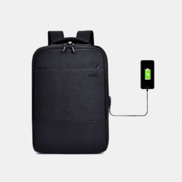 Heren Nylon Usb Opladen Casual Grote Capaciteit 15.6 Inch Laptoptas Reisrugzak