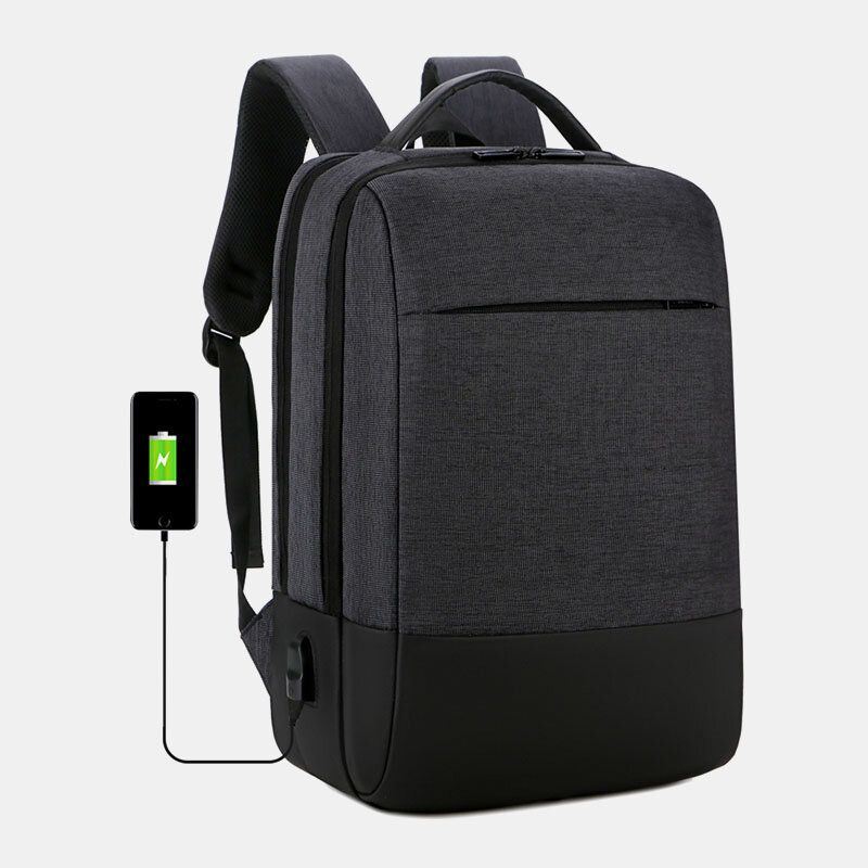 Heren Oxford 15.6 Inch Laptop Usb Opladen Anti-diefstal Zakelijke Laptoptas Rugzak