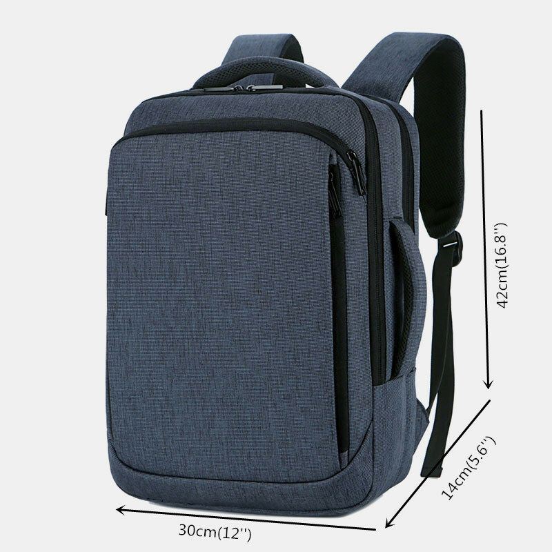 Heren Oxford 15.6 Inch Usb Opladen Zakelijke Laptoptas Rugzak