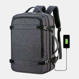 Heren Polyester 15.6 Inch Usb Opladen Anti-diefstal Zakelijke Laptoptas Rugzak