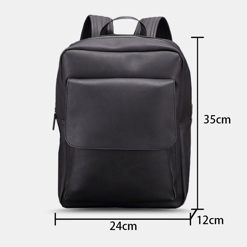 Heren Pu Lederen Vintage Grote Capaciteit Multifunctionele 13.3 Inch Laptoptas Rugzak