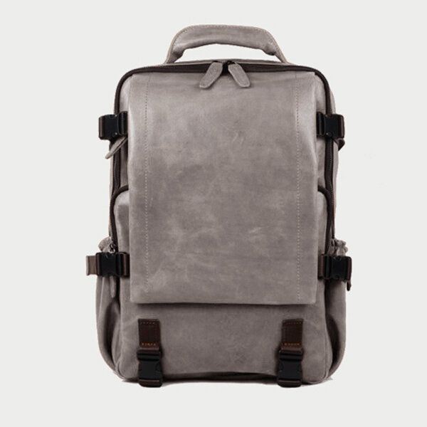 Heren Solid Casual Multifunctionele Laptop Flap Rugzak