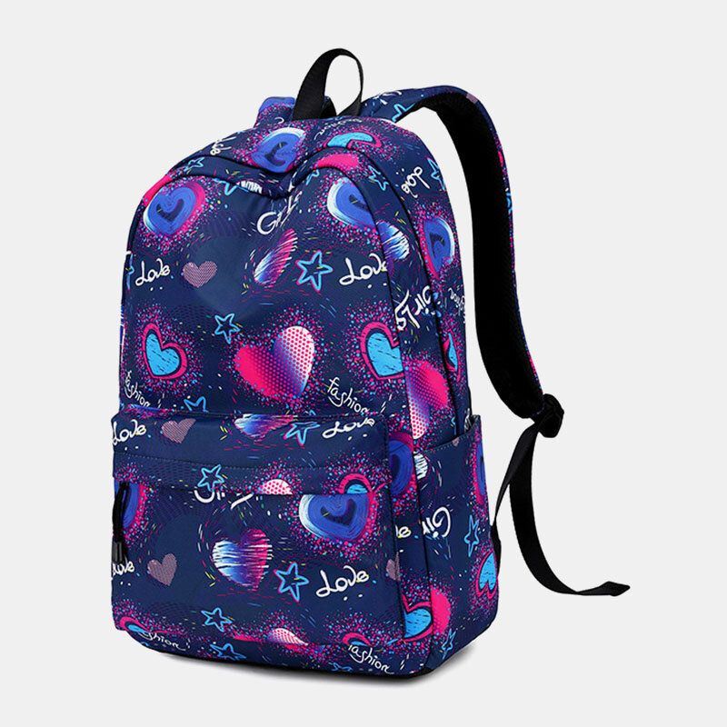 Love Pattern Schooltas 15.6-inch Laptoprugzak Dagrugzak Voor Dames