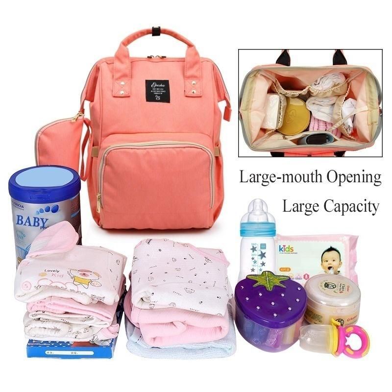 Multifunctionele Moeder Mama Babyvoeding Water Fles Verpleging Tas Luier Waterdichte Tas Wandelwagen Rugzak Computer Tas Voor Dames Mom Outdoor Reizen