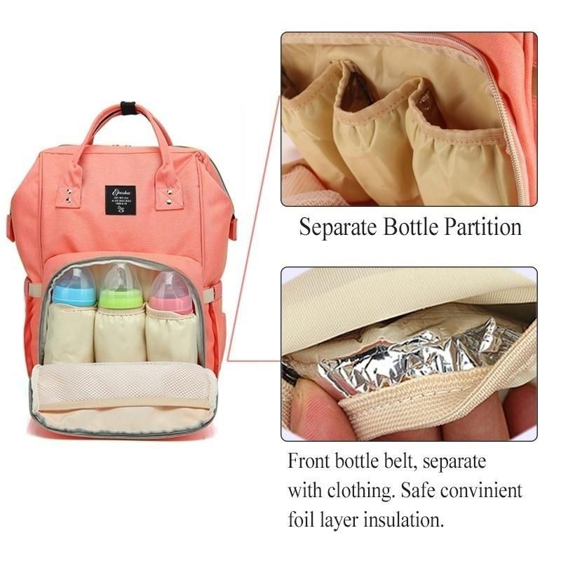 Multifunctionele Moeder Mama Babyvoeding Water Fles Verpleging Tas Luier Waterdichte Tas Wandelwagen Rugzak Computer Tas Voor Dames Mom Outdoor Reizen