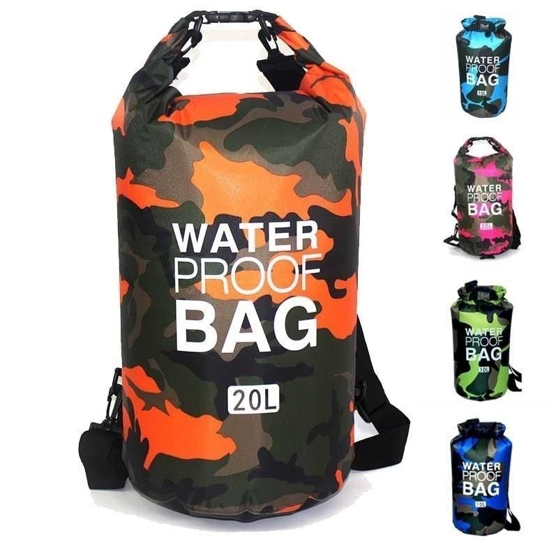 Waterdichte Lichtgewicht Outdoortas Voor Heren Camouflage Dry Bag Camo Compressiezak