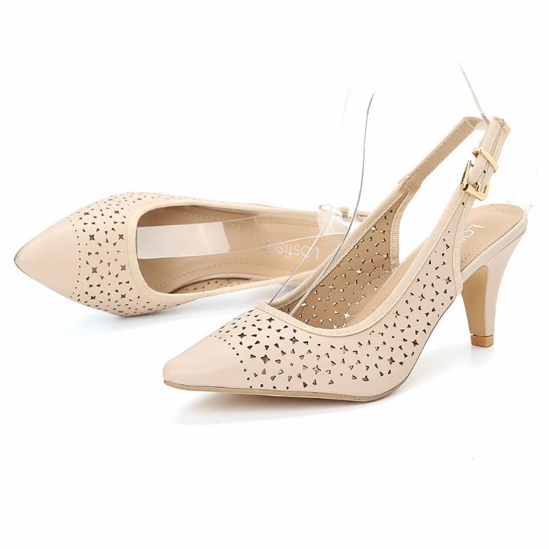 Dames Uitgeholde Puntige Teen Slingback Elegante Kantoor Pumps