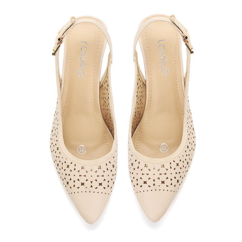 Dames Uitgeholde Puntige Teen Slingback Elegante Kantoor Pumps