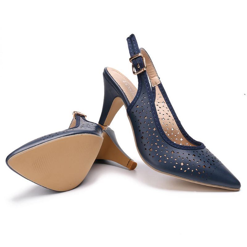 Dames Uitgeholde Puntige Teen Slingback Elegante Kantoor Pumps