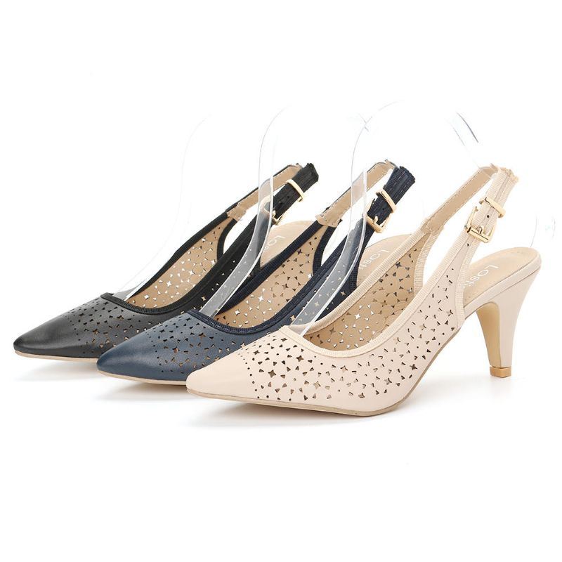 Dames Uitgeholde Puntige Teen Slingback Elegante Kantoor Pumps