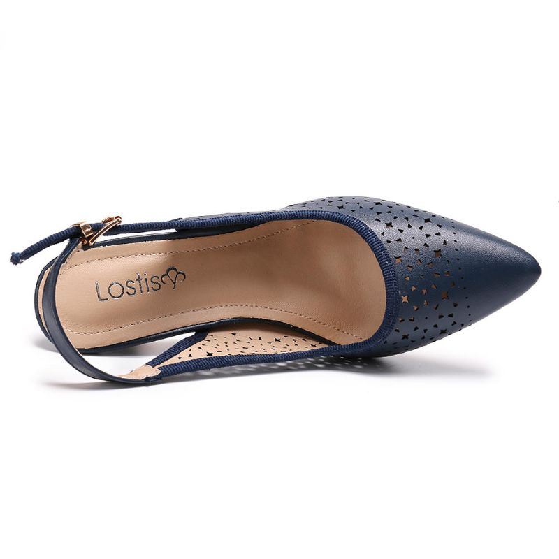 Dames Uitgeholde Puntige Teen Slingback Elegante Kantoor Pumps