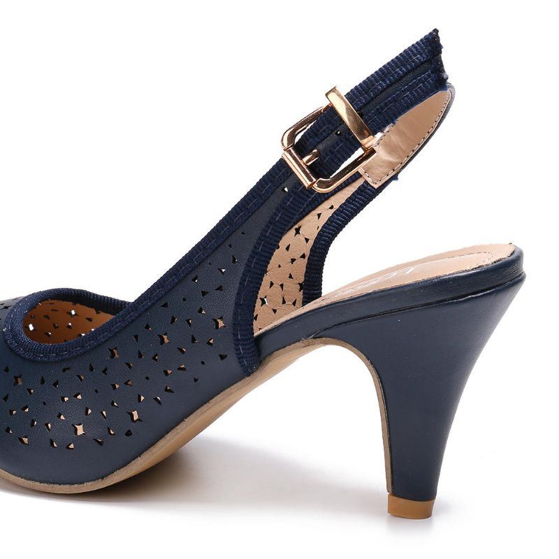 Dames Uitgeholde Puntige Teen Slingback Elegante Kantoor Pumps