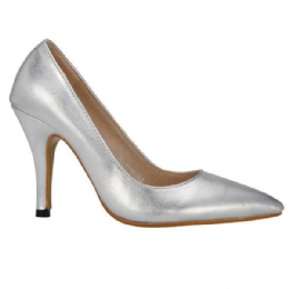 Ol Stiletto Pu-pumps Met Spitse Neus Voor Dames In Pure Kleur