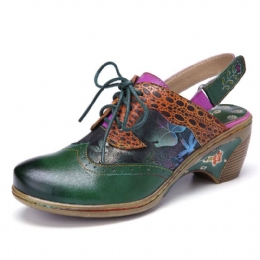 Vintage Lederen Twee-weg Afneembare Riem Voor Dames Slip-on Muiltjes Veterschoenen Met Haaklus En Slingback-pumps