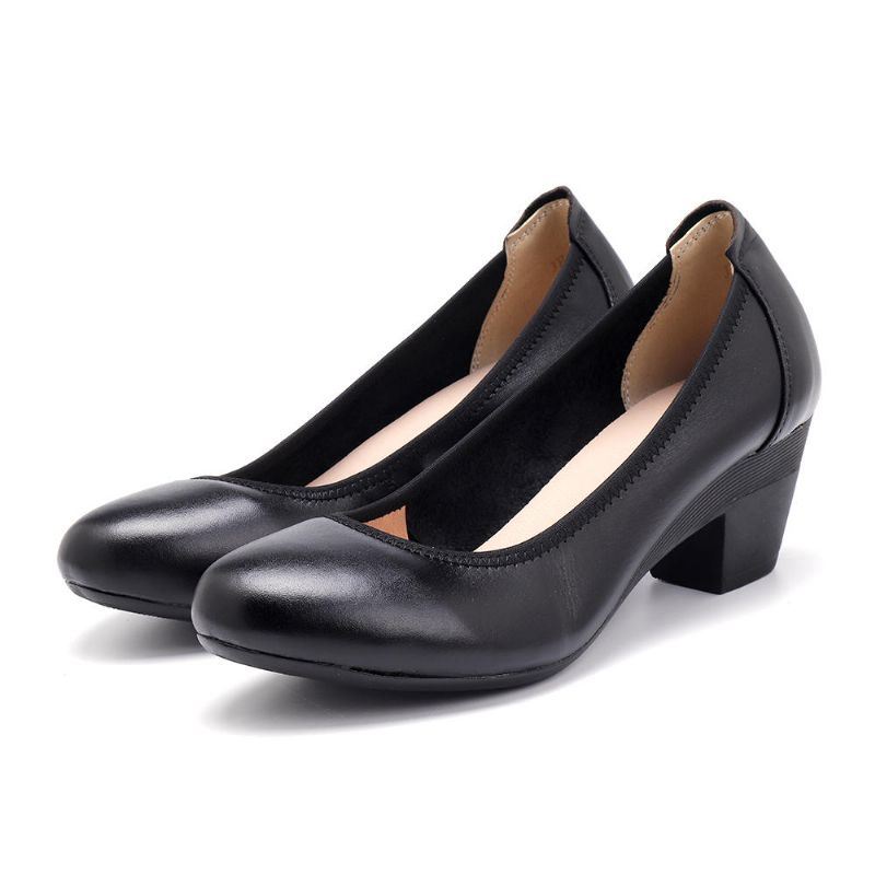 Zachte Comfortabele Casual Leren Pumps Voor Dames