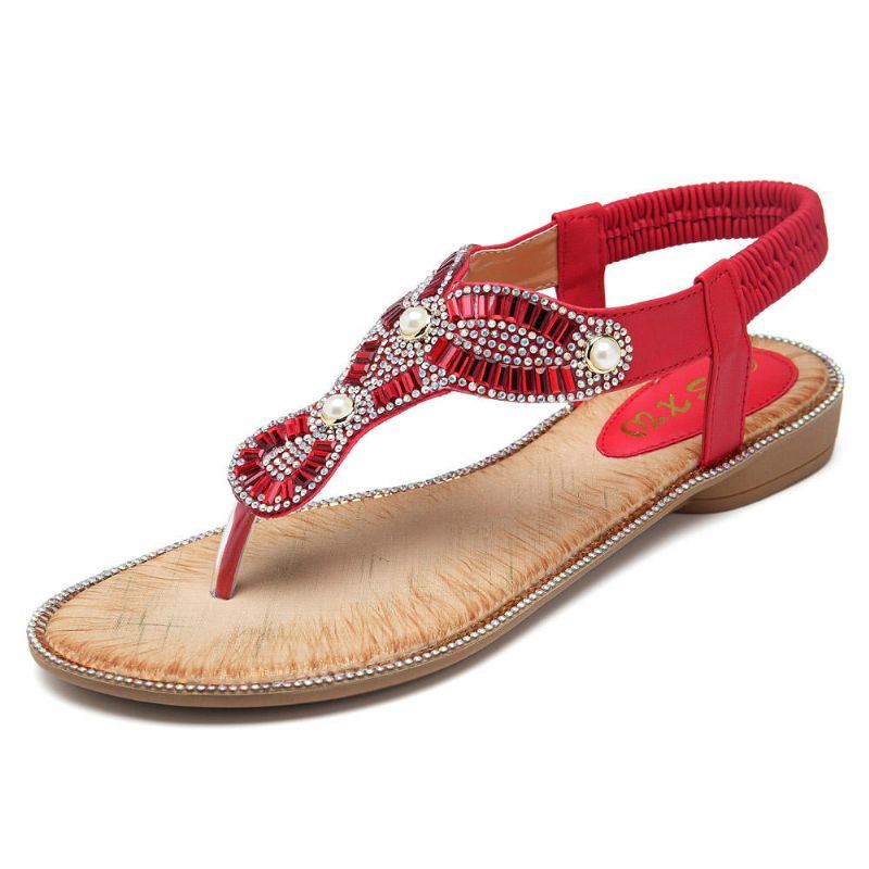 Bohemian Dames Strand Slippers Casual Sandalen