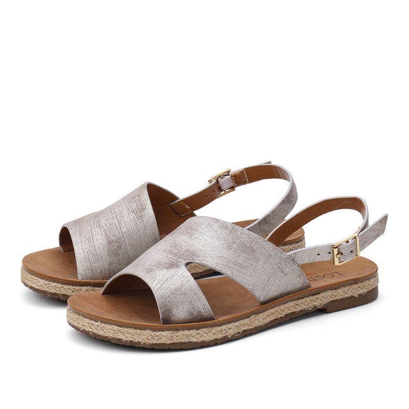 Casual Platte Sandalen Met Enkele Riem Voor Dames