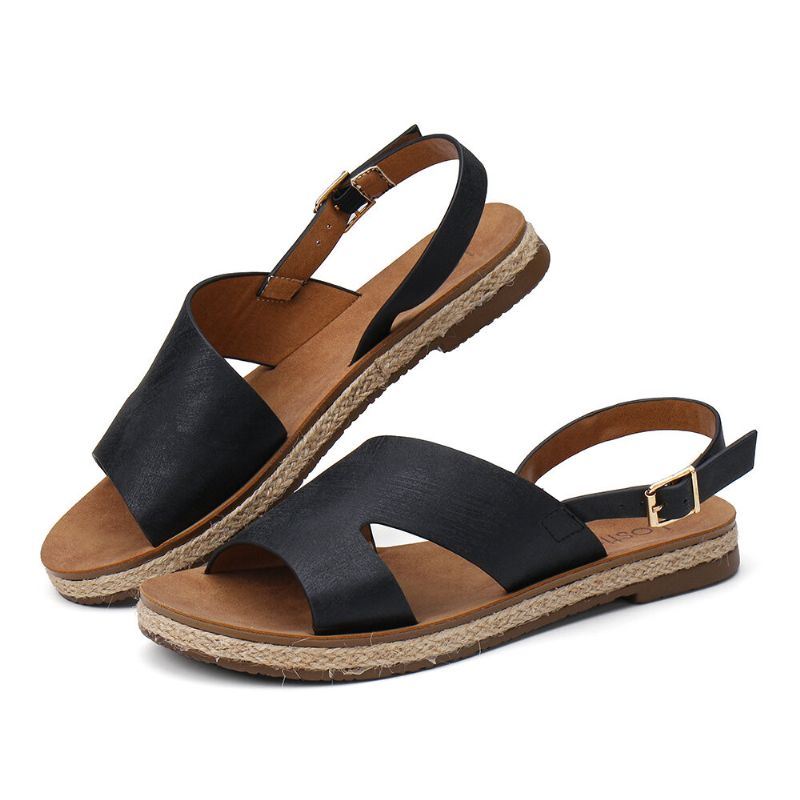 Casual Platte Sandalen Met Enkele Riem Voor Dames