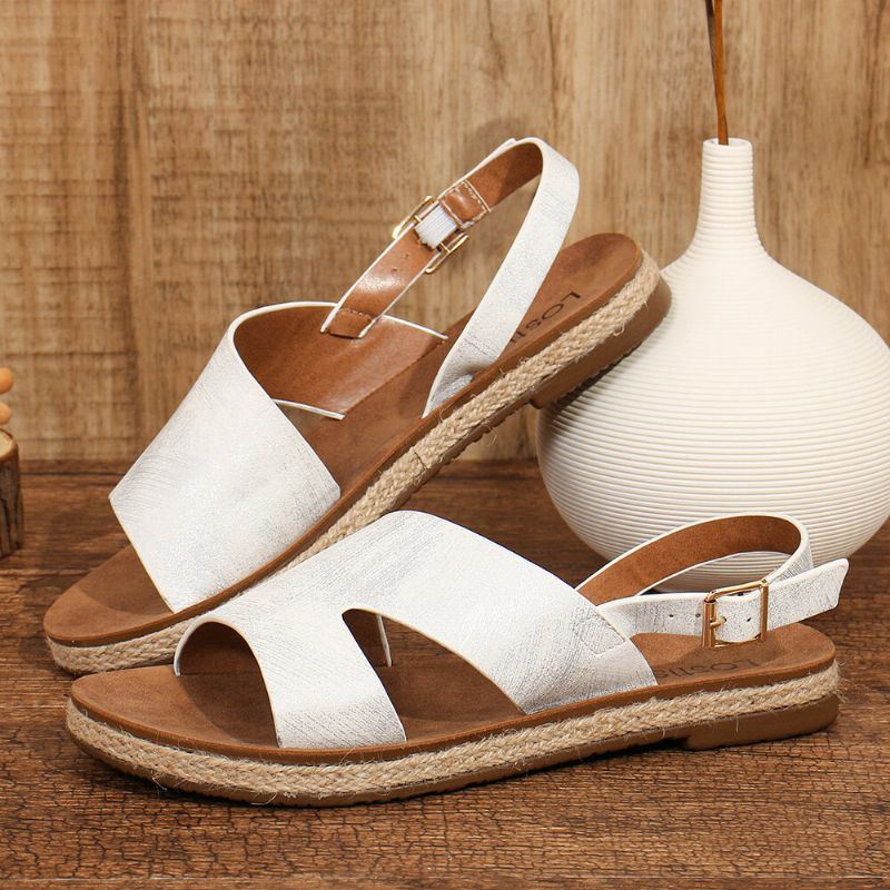 Casual Platte Sandalen Met Enkele Riem Voor Dames