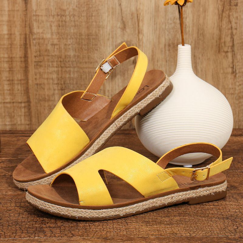 Casual Platte Sandalen Met Enkele Riem Voor Dames