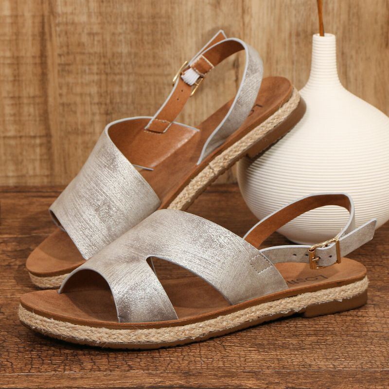 Casual Platte Sandalen Met Enkele Riem Voor Dames