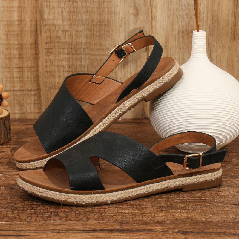 Casual Platte Sandalen Met Enkele Riem Voor Dames