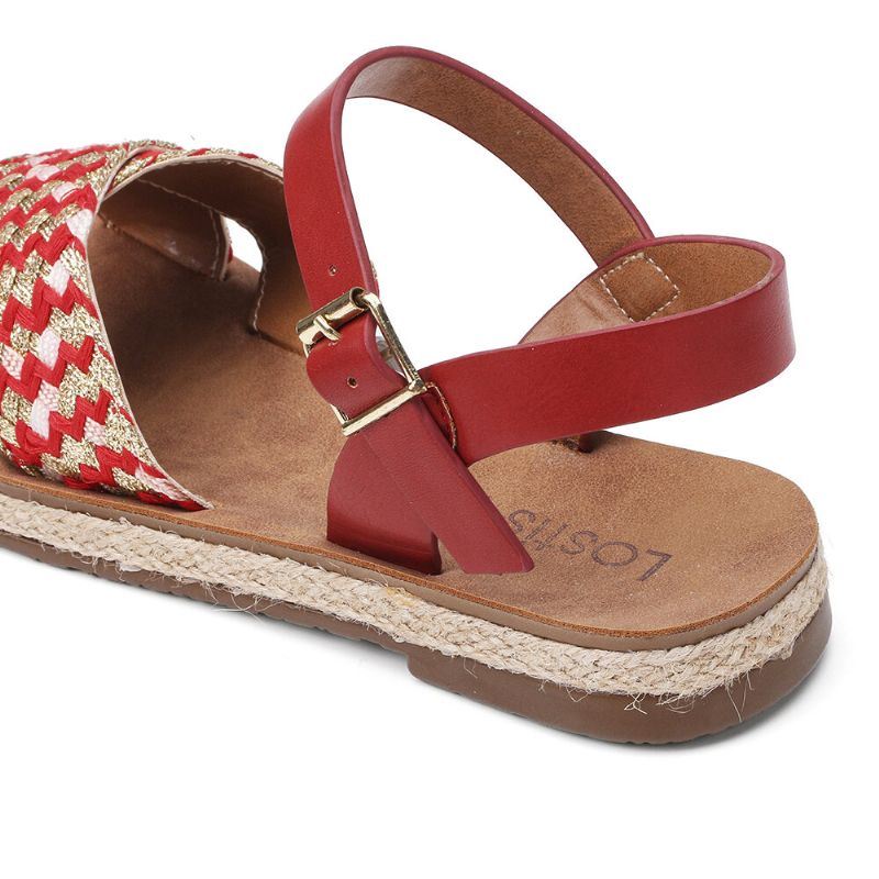 Casual Sandalen Met Gekruiste Geweven Band Voor Dames