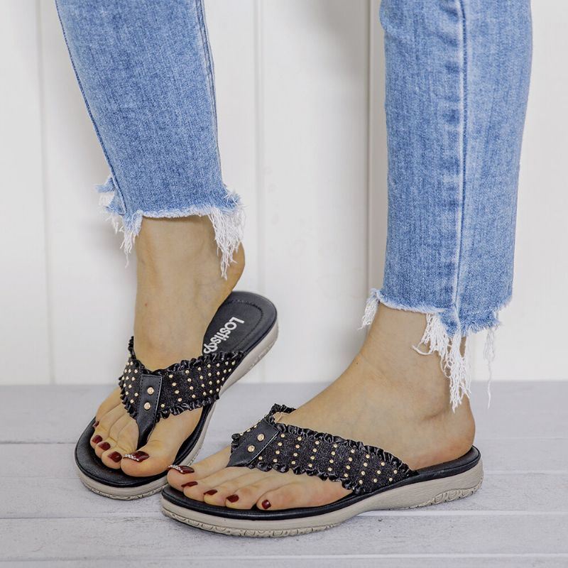 Casual Sandalen Met Ruches Voor Dames