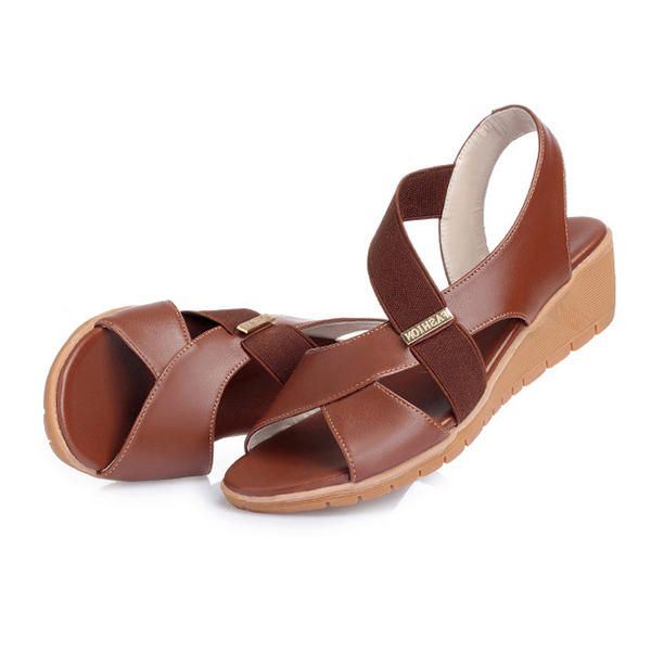 Casual Sandalen Met Sleehak Voor Dames Grote Maten