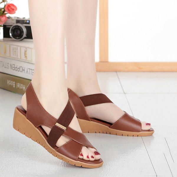 Casual Sandalen Met Sleehak Voor Dames Grote Maten