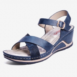 Comfortabele Casual Sandalen Met Sleehak Voor Dames