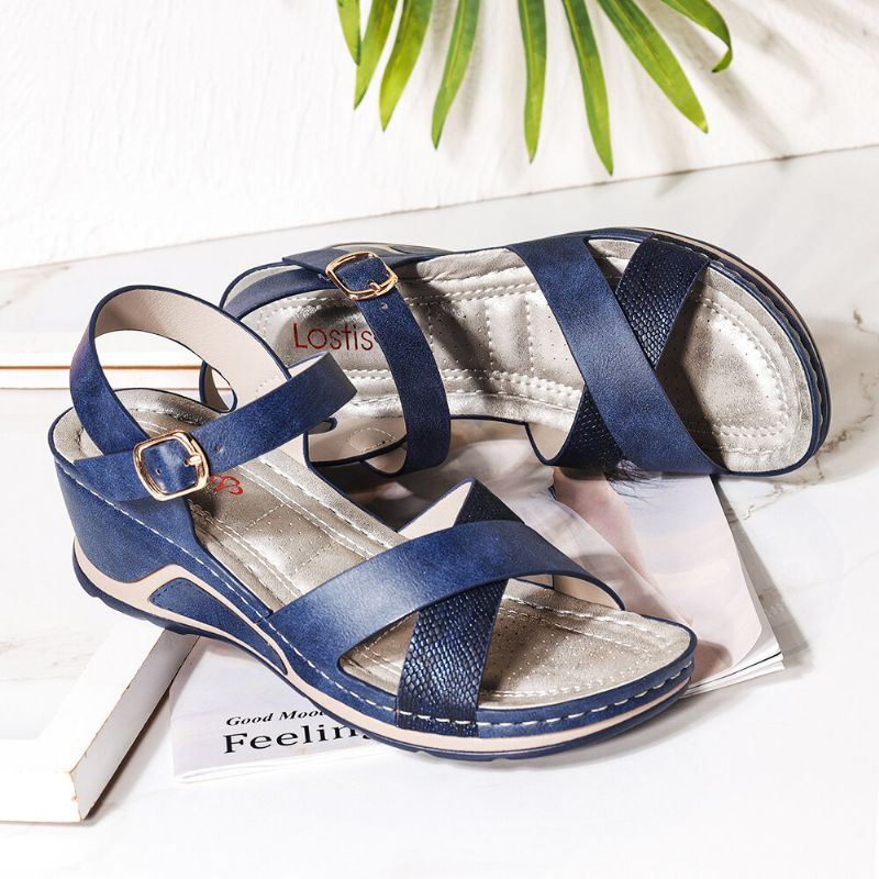 Comfortabele Casual Sandalen Met Sleehak Voor Dames