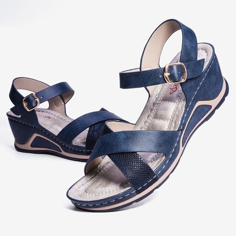 Comfortabele Casual Sandalen Met Sleehak Voor Dames