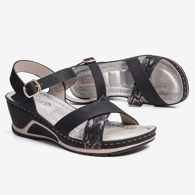 Comfortabele Casual Sandalen Met Sleehak Voor Dames