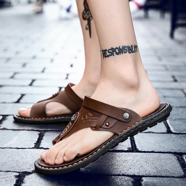 Comfortabele Tweeweg-slijtage-slippers Voor Heren Slippers En Sandalen